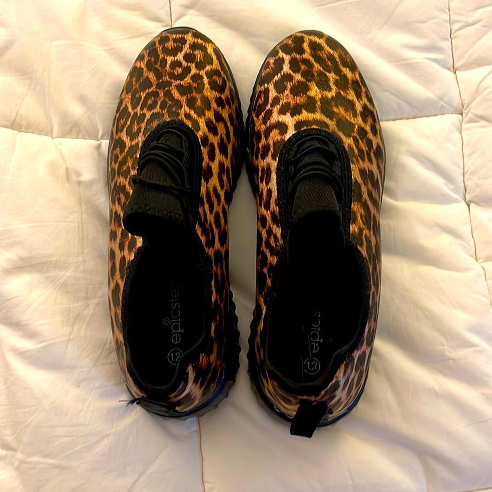 Never worn Leopard Print Sneakers